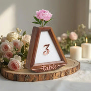 Flower wedding decor item for table number centerpiece idea for wedding reception wooden table sign floral minimalist wedding table decor