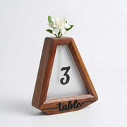 Flower wedding decor item for table number centerpiece idea for wedding reception wooden table sign floral minimalist wedding table decor