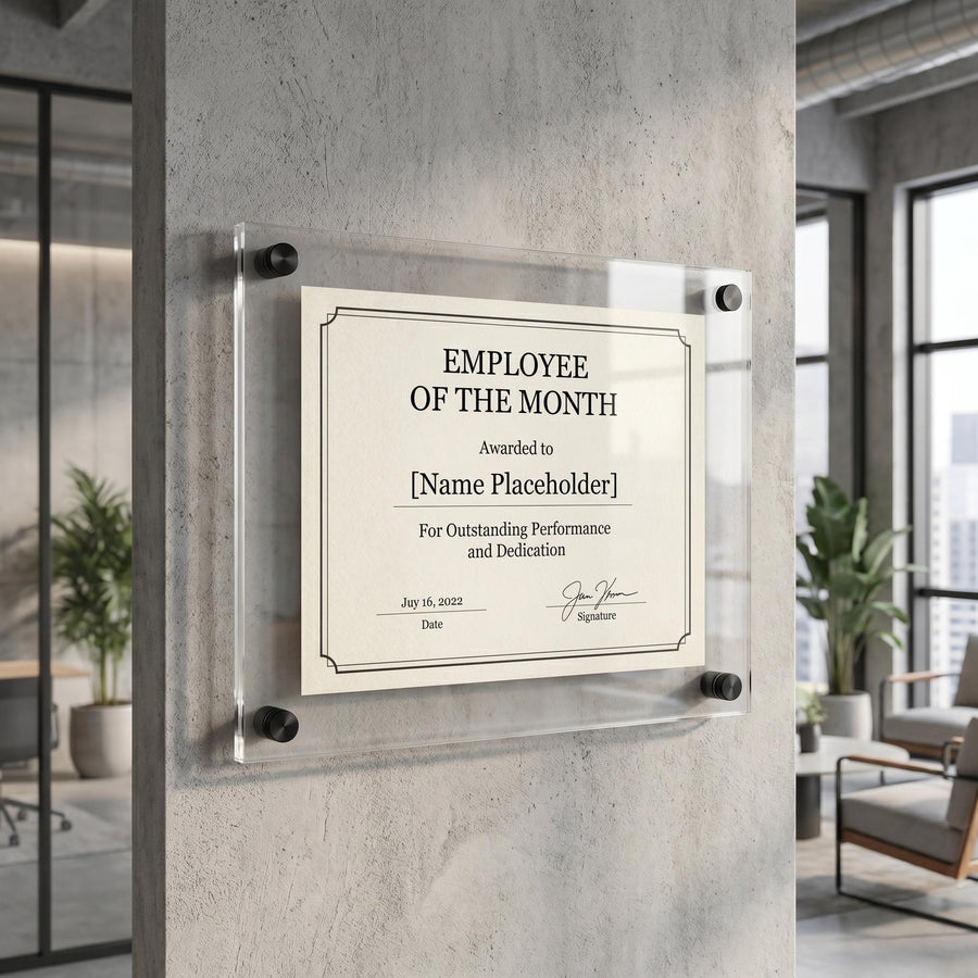 Acrylic Floating Frame Wall Mount Floating Picture Frame for Diploma Certificate Poster Artwork Degree Display
