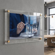 Acrylic Floating Frame Wall Mount Floating Picture Frame for Diploma Certificate Poster Artwork Degree Display