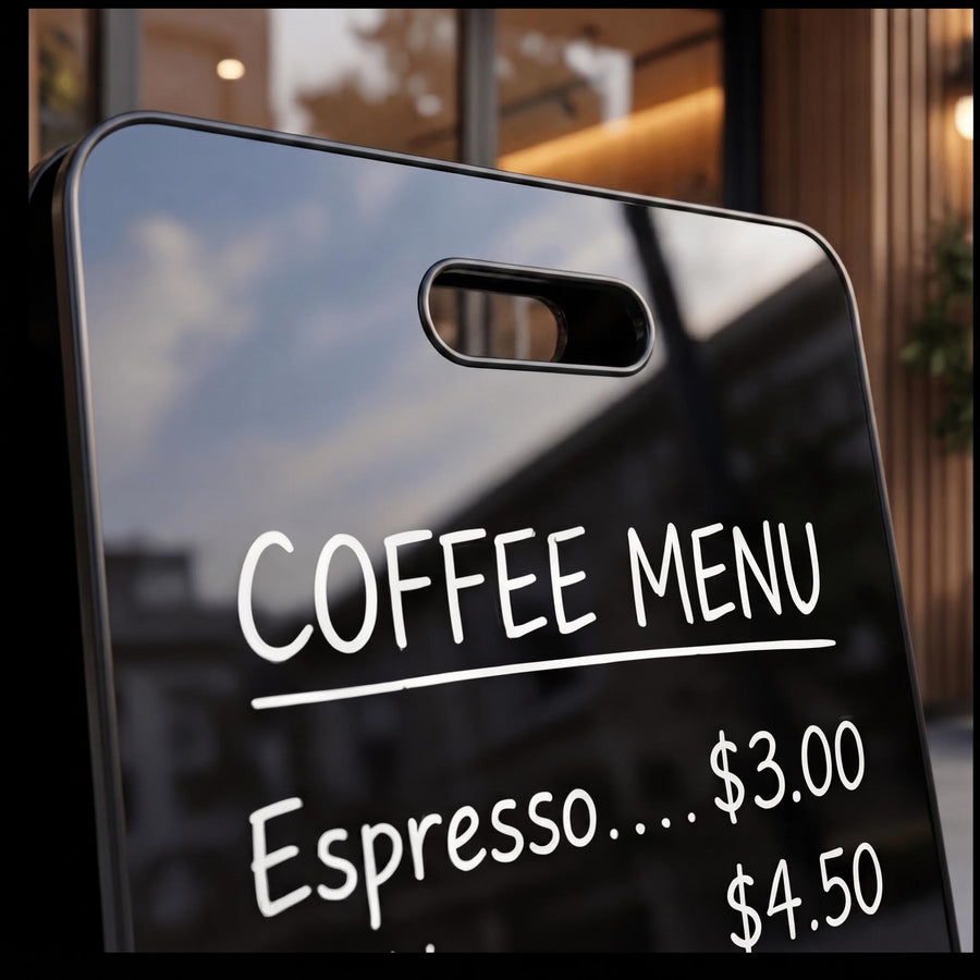 Write erase A frame sign marker writable sidewalk sign for changeable menu daily update sandwich board for shop storefront pavement sign