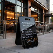Write erase A frame sign marker writable sidewalk sign for changeable menu daily update sandwich board for shop storefront pavement sign