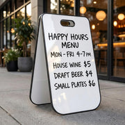 Write erase A frame sign marker writable sidewalk sign for changeable menu daily update sandwich board for shop storefront pavement sign