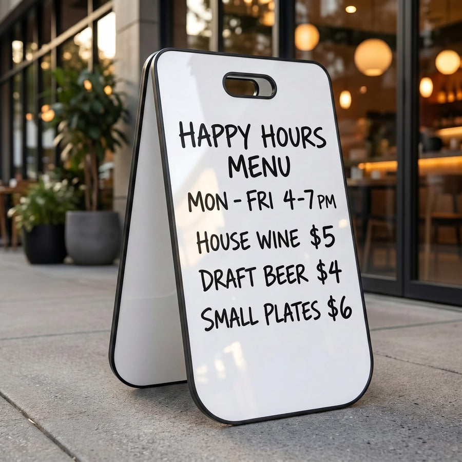 Write erase A frame sign marker writable sidewalk sign for changeable menu daily update sandwich board for shop storefront pavement sign