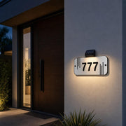 Home number sign led display adress acrylic sign house number adress plaque farmhouse home exterior decor custom made outdoor wall signc outdoor lighted door number sign (Copy)