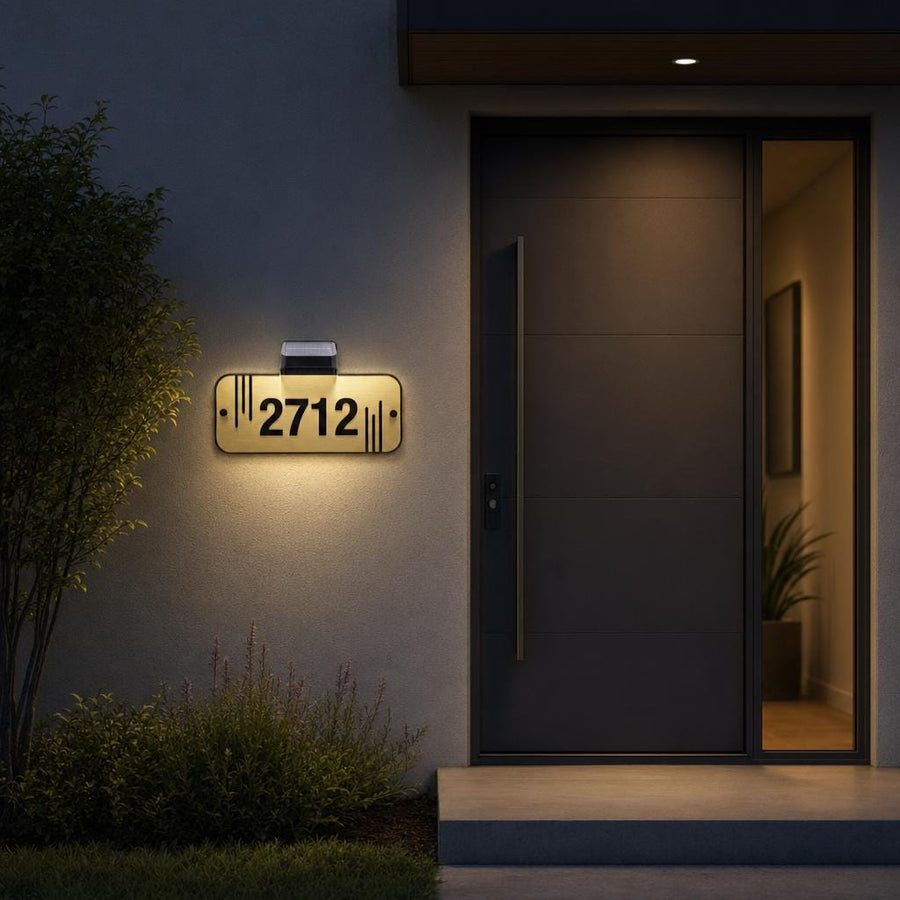 Home number sign led display adress acrylic sign house number adress plaque farmhouse home exterior decor custom made outdoor wall signc outdoor lighted door number sign (Copy)