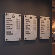 Food commercial sign for restaurant reception custom shop sign wall mounted food menu board acrylic modern price list display menu sign