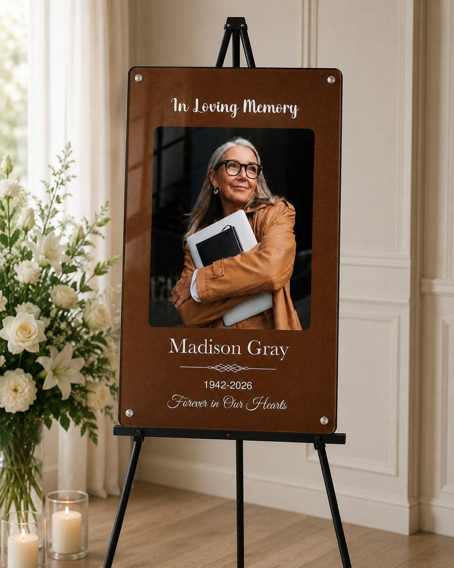 Remembering Portrait Wall Frame Memorial Acrylic Photo Display Loved One Picture Frame Floating Memory Photo Frame Remembrance Wall Decor