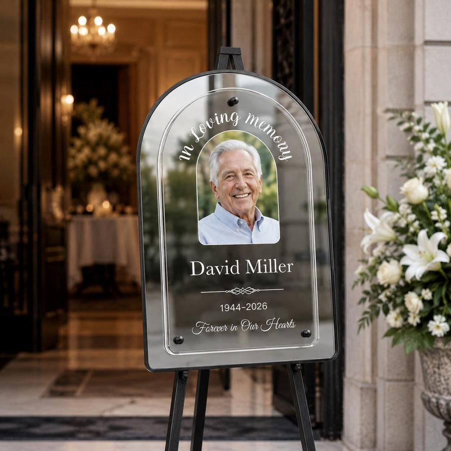 Remembering Portrait Wall Frame Memorial Acrylic Photo Display Loved One Picture Frame Floating Memory Photo Frame Remembrance Wall Decor