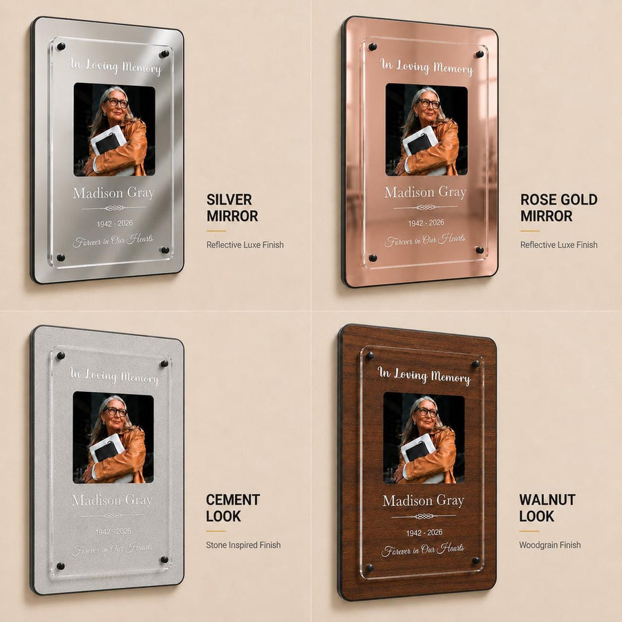 Remembering Portrait Wall Frame Memorial Acrylic Photo Display Loved One Picture Frame Floating Memory Photo Frame Remembrance Wall Decor