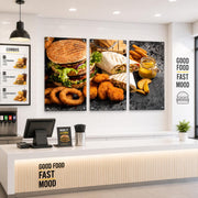 Food commercial sign for restaurant reception custom shop sign wall mounted food menu board acrylic modern price list display menu sign