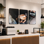 Food commercial sign for restaurant reception custom shop sign wall mounted food menu board acrylic modern price list display menu sign