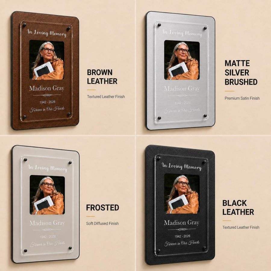 Remembering Portrait Wall Frame Memorial Acrylic Photo Display Loved One Picture Frame Floating Memory Photo Frame Remembrance Wall Decor