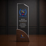 Trophy awards personalized work anniversary gift crystal award 5 year plaque appreciation corporate awards unique plaque designs wood laser