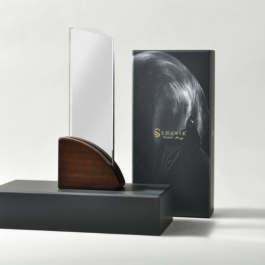 Trophy awards personalized work anniversary gift crystal award 5 year plaque appreciation corporate awards unique plaque designs wood laser