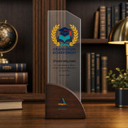 Trophy awards personalized work anniversary gift crystal award 5 year plaque appreciation corporate awards unique plaque designs wood laser