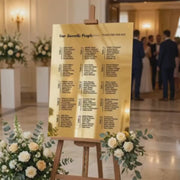 Classic poster wedding seating chart sign black and white elegant wedding seat chart guest list sign rectangular acrylic wedding table plan