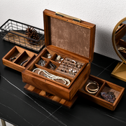 Premium Walnut Finish Jewelry Box
