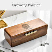 Premium Walnut Finish Watch Box Organizer with 5 Slots Watches