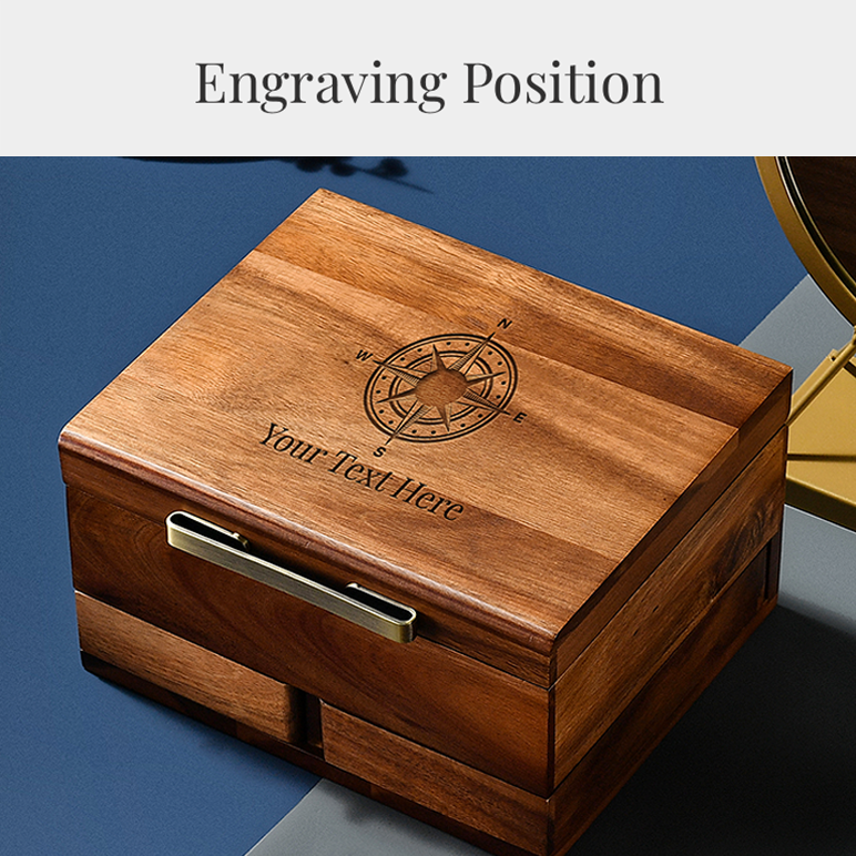 Premium Walnut Finish Watch Box Organizer