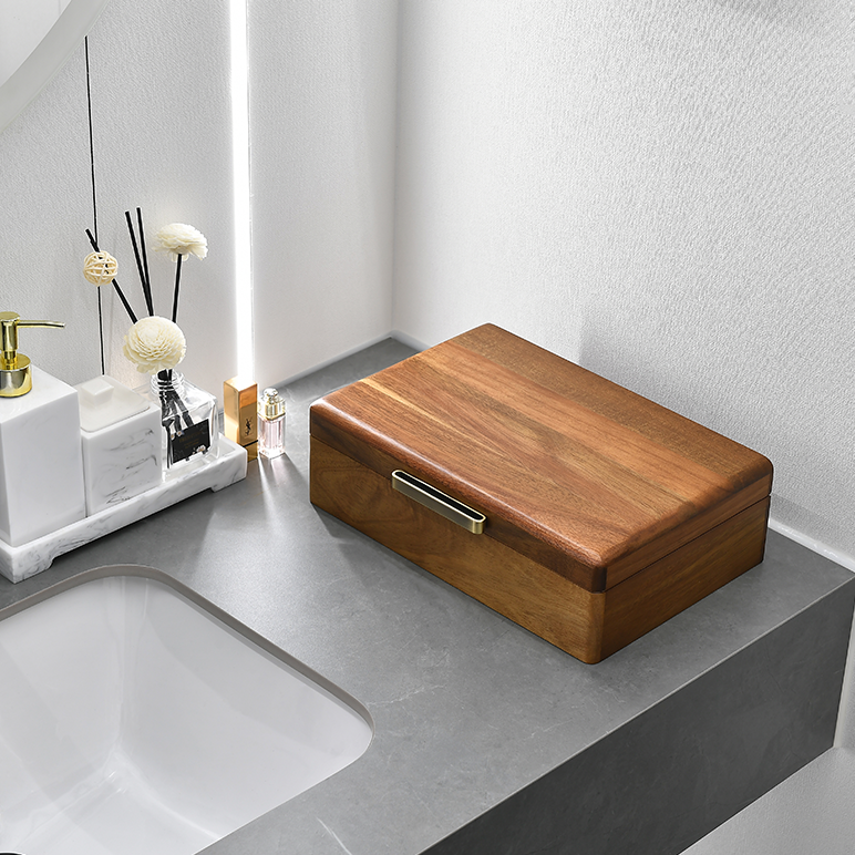 Acacia Wood Jewelry Box Organizer