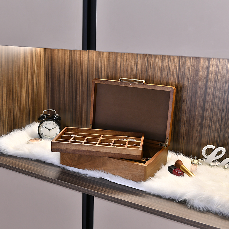 Acacia Wood Jewelry Box Organizer