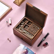Premium Walnut Finish Jewelry Box