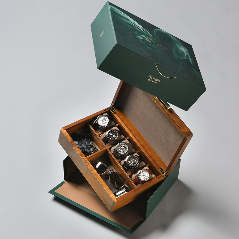 Acacia Wood Watch Box Organizer