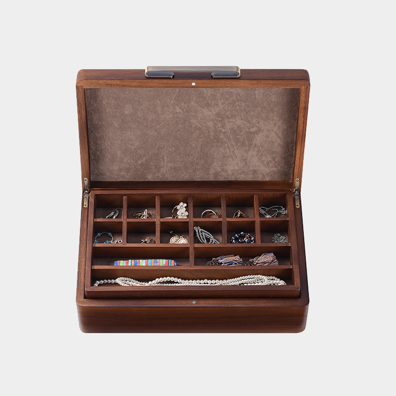 Acacia Wood Jewelry Box Organizer